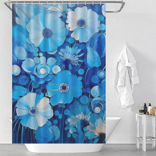 Stylish Blue Shower Curtain