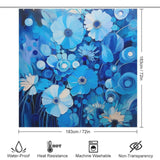 Stylish Blue Shower Curtain