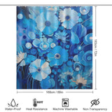 Stylish Blue Shower Curtain