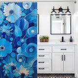 Stylish Blue Shower Curtain