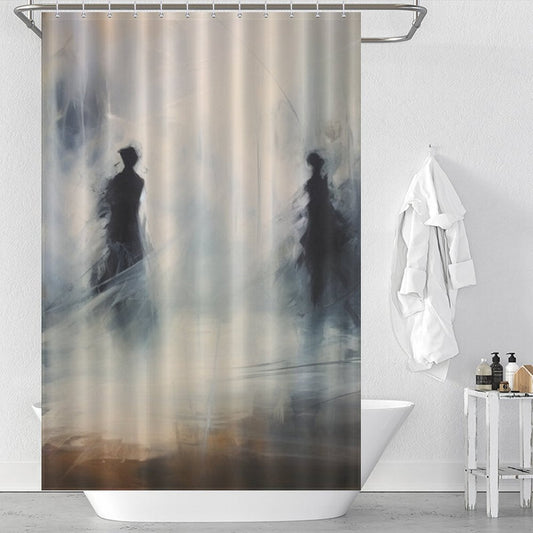 Subtle Exploration Form Shadow Shower Curtain