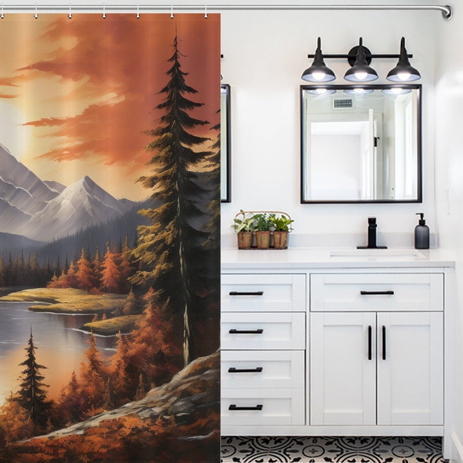 Sunrise Mountain Shower Curtain