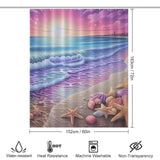 Sunset Purple Starfish Beach Shower Curtain