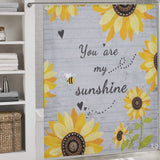 Sunshine Wood Grain Sunflower Shower Curtain