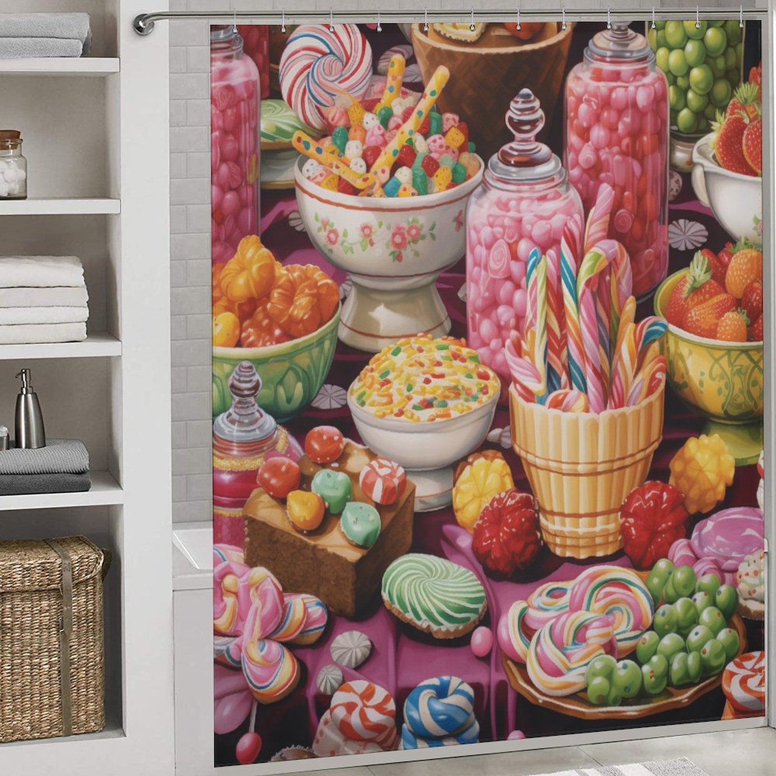 Sweet Treats Candies Shower Curtain