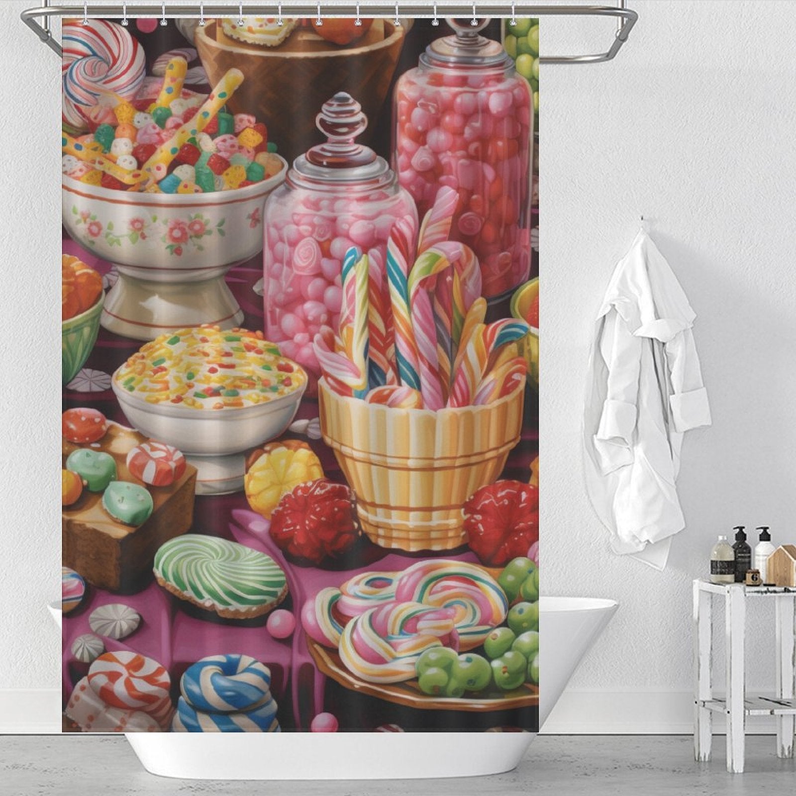 Sweet Treats Candies Shower Curtain