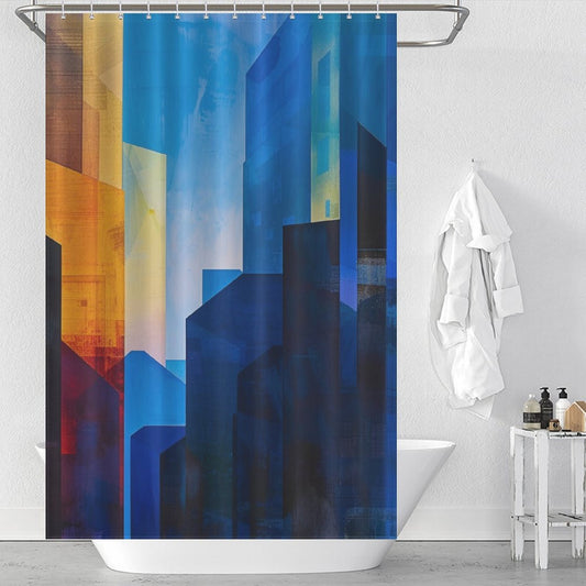 Symphonic Shapes Cityscape Shower Curtain