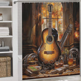 Symphony of Strings Guitar Shower Curtain