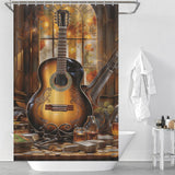 Symphony of Strings Guitar Shower Curtain