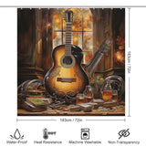 Symphony of Strings Guitar Shower Curtain