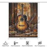 Symphony of Strings Guitar Shower Curtain