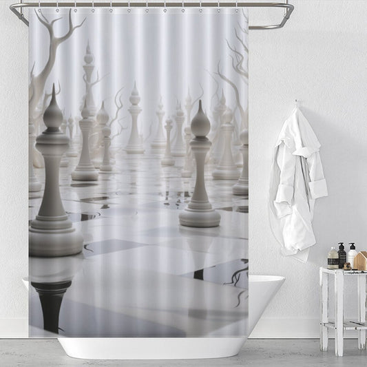 Timeless Black and White Shower Curtain