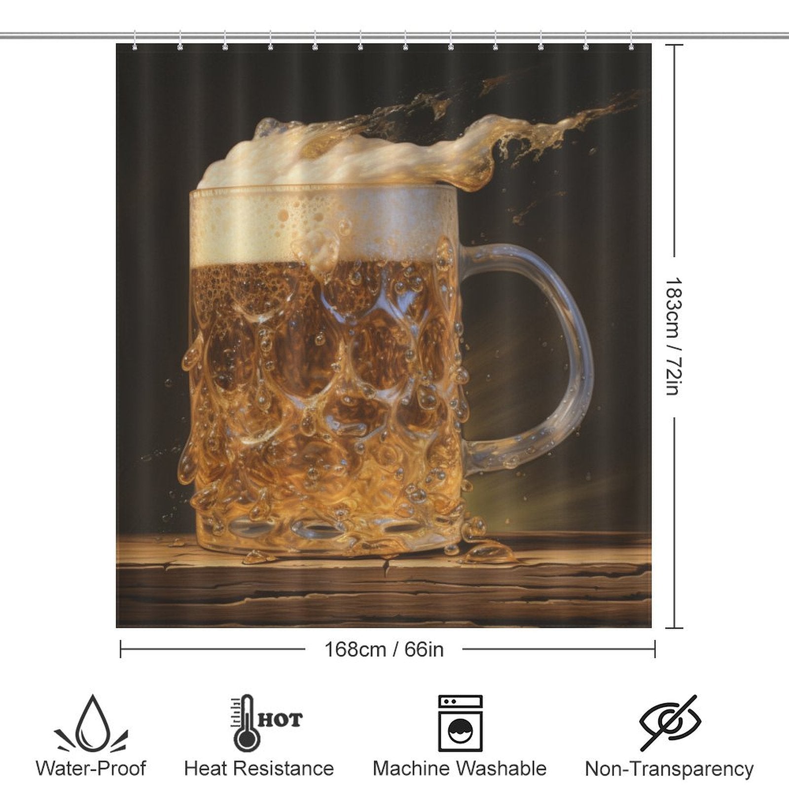 Toasty Barley Beer Shower Curtain