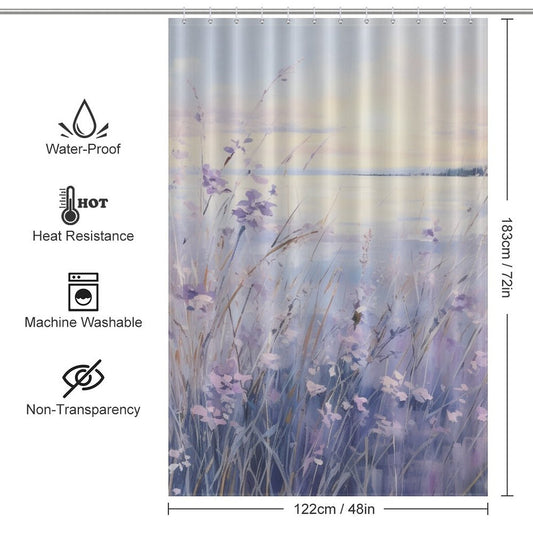 TranquilBeauty Periwinkle Shower Curtain