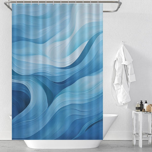 Tranquil Blue Ombre Shower Curtain