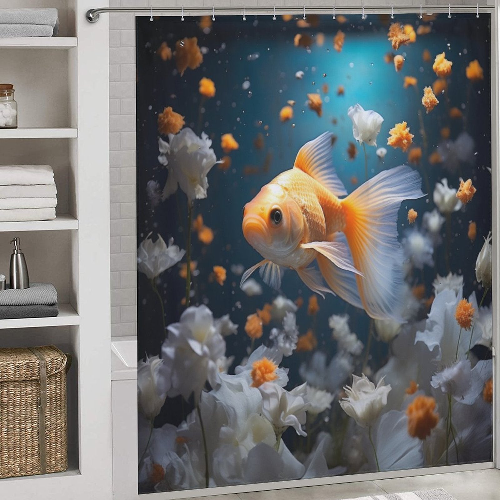 Tranquil Goldfish Shower Curtain 