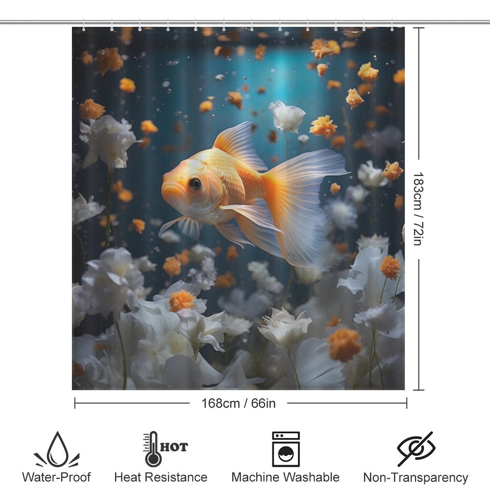 Tranquil Goldfish Shower Curtain 