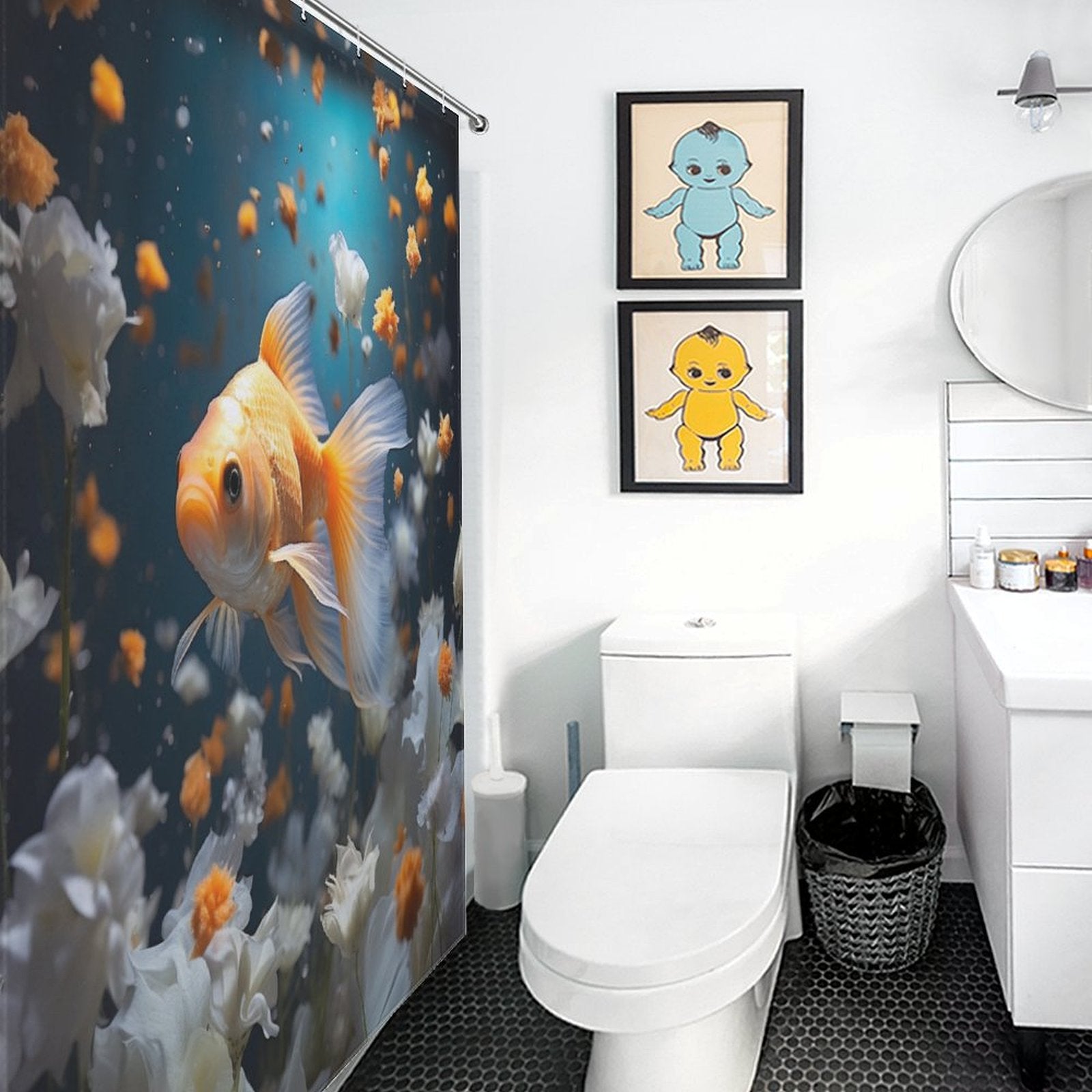 Tranquil Goldfish Shower Curtain 