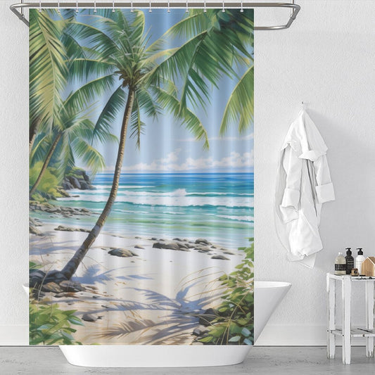 Tranquil Palm Fronds Shower Curtain