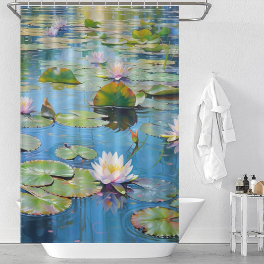 Tranquil Pond Lily Shower Curtain