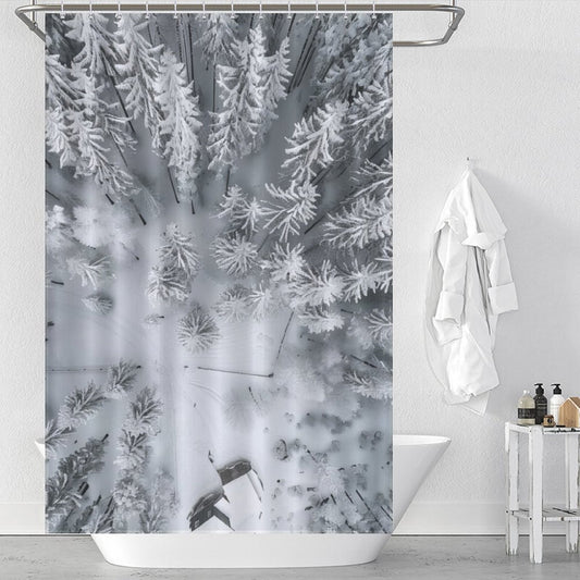 Tranquil Snow Winter Shower Curtain