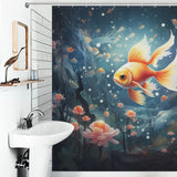 Tranquil Underwater Goldfish Shower Curtains