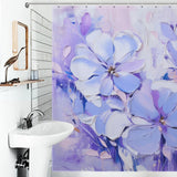 Tranquil Waves Periwinkle Shower Curtain