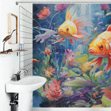 Tranquil goldfish shower curtain