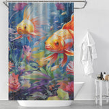 Tranquil goldfish shower curtain