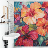 TropicalAllure Hibiscus Shower Curtain