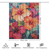 TropicalAllure Hibiscus Shower Curtain