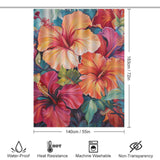 TropicalAllure Hibiscus Shower Curtain