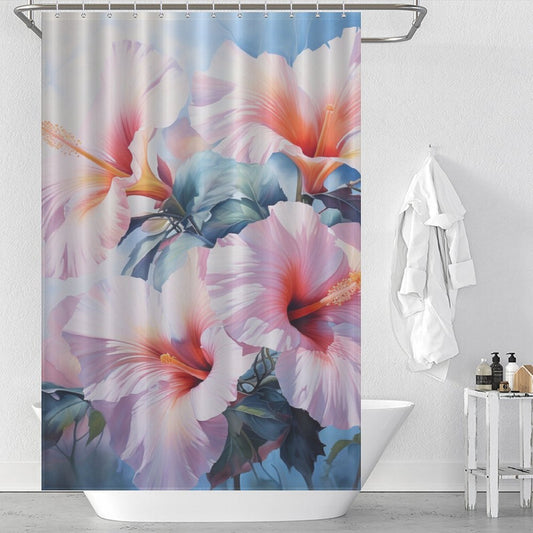 TropicalWhispers Hibiscus Shower Curtain