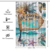 Tropical Sea Turtles Beach Shower Curtain