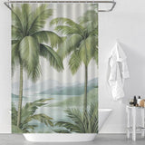 Tropical Shadows Palm Shower Curtain