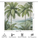 Tropical Shadows Palm Shower Curtain