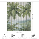 Tropical Shadows Palm Shower Curtain