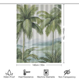 Tropical Shadows Palm Shower Curtain