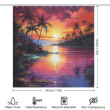 Twilight Capture Tropical Sunset Shower Curtain