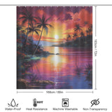 Twilight Capture Tropical Sunset Shower Curtain