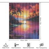 Twilight Capture Tropical Sunset Shower Curtain