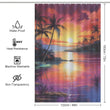 Twilight Capture Tropical Sunset Shower Curtain