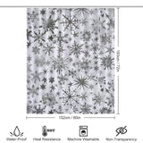 Twinkle Snowflake Winter Shower Curtain