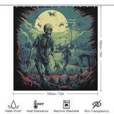 Undead Style Zombie Shower Curtain
