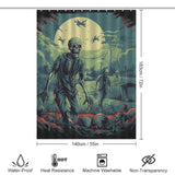 Undead Style Zombie Shower Curtain