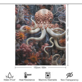 Underwater Mystery Octopus Shower Curtain