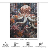 Underwater Mystery Octopus Shower Curtain