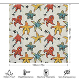 An image of a Unique Funny Starfish Butt Shower Curtain-Cottoncat by Cotton Cat.