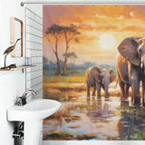 Unique Happy Elephant Shower Curtain 