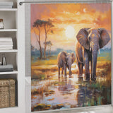 Unique Happy Elephant Shower Curtain 